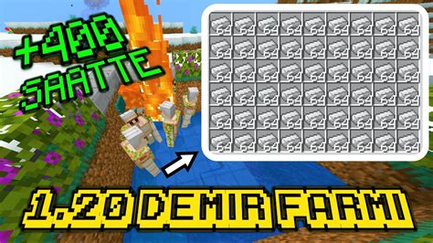 Minecraft 1 20 Sürümü En Kolay Demir Farmı Yapılışı Minecraft 1 19