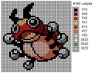 Ledyba By Cdbvulpix On Deviantart Pokemon Cross Stitch Patterns