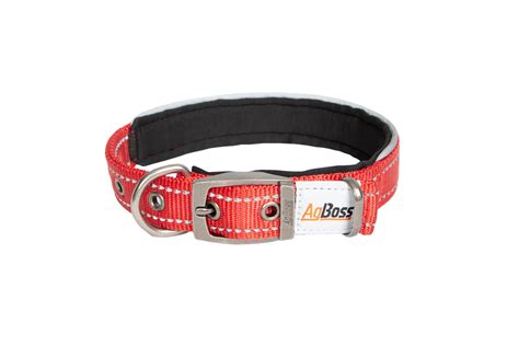 Agboss Red Dog Collar Durable Weather Resistant And Adjustable