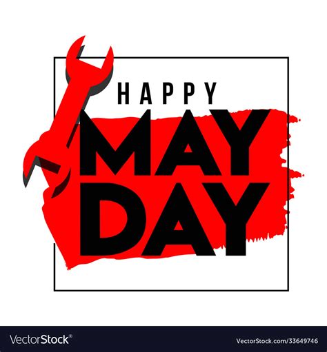 Happy May Day Template Design Royalty Free Vector Image