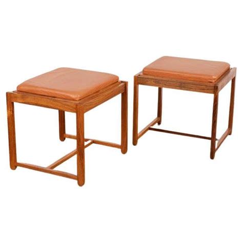 Hans Olsen Danish Modern Reversible Three Legged Oak And Teak Stool