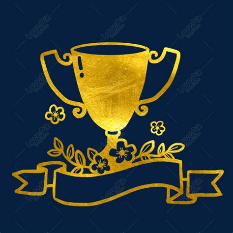 Bronzing Trophy Decorative Pattern Free 抠 Png Material Bronzing