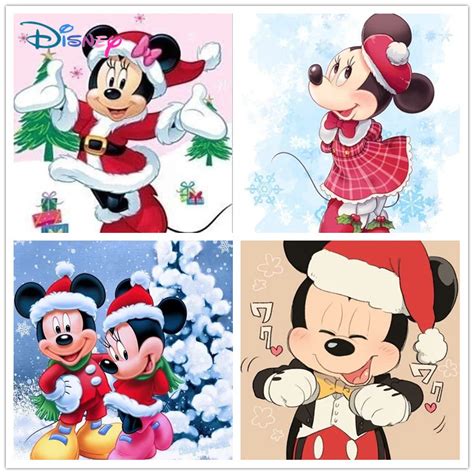 Pintura De Diamantes 5D DIY Kit De Punto De Cruz De Disney Navidad