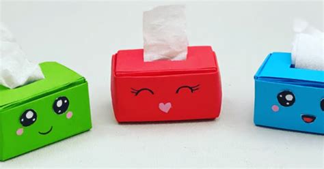 Cute Paper Tissue Box For Kids Diy