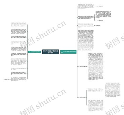 2022年二级医疗事故标准是怎样的思维导图编号p7358860 Treemind树图