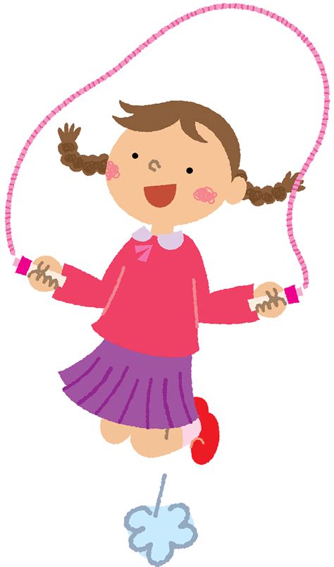 Girl Skipping Clipart