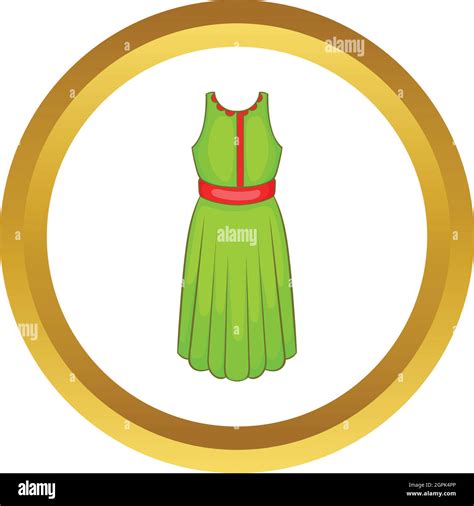 Green Dress Vector Icon Stock Vector Image And Art Alamy