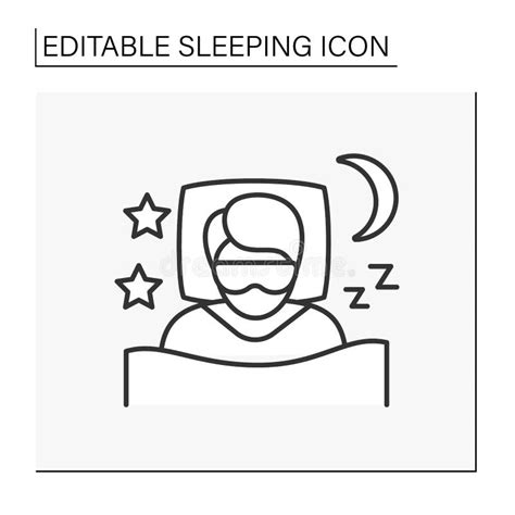 Sleep Line Icon Stock Vector Illustration Of Leisure