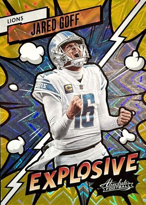 Jared Goff 2023 Absolute 3 Explosive Gold 10 Price Guide Sports