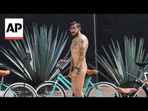 Hundreds Join Mexico Naked Bicycle Ride To Demand Road Safety YouTube