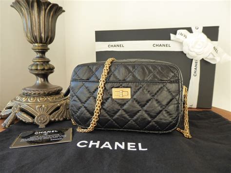 Chanel Reissue 255 Small Camera Bag In Black Aged Calfskin Sold