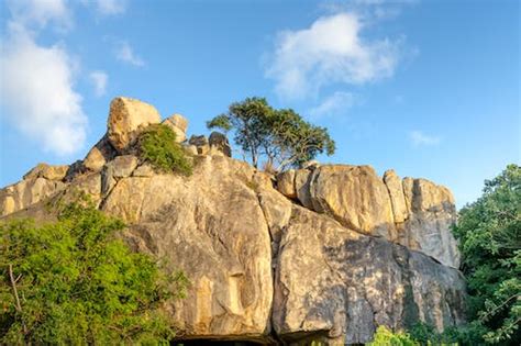 Picturesque Rocky Ravine With Waterfall And Green Vegetation · Free