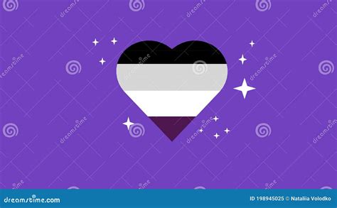 Asexual Flag Symbol Or Emblem Of Asexual People Man And Woman Stock