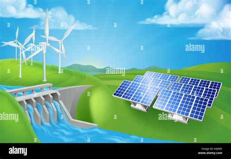 Renewable Energy or Power Generation Methods Stock Vector Image & Art ...