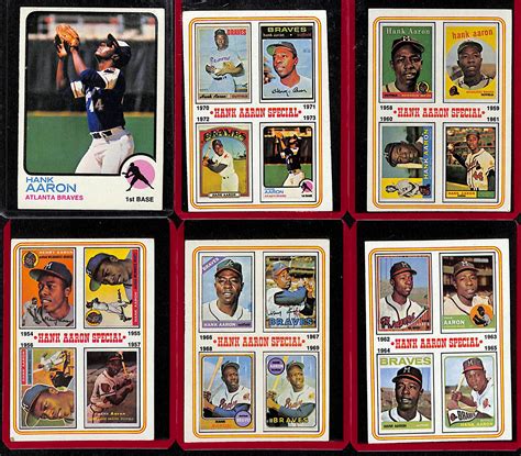 Lot Detail Lot Of Vintage Hank Aaron Baseball Cards W