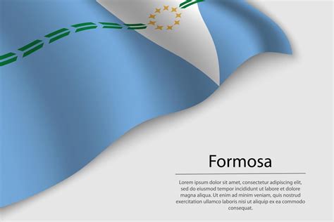 Wave Flag Of Formosa Is A State Of Argentina 21804608 Vector Art At