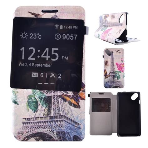 Saturcase Housse Coque Pour Wiko Sunset Beau Tour Motif Fen Tre