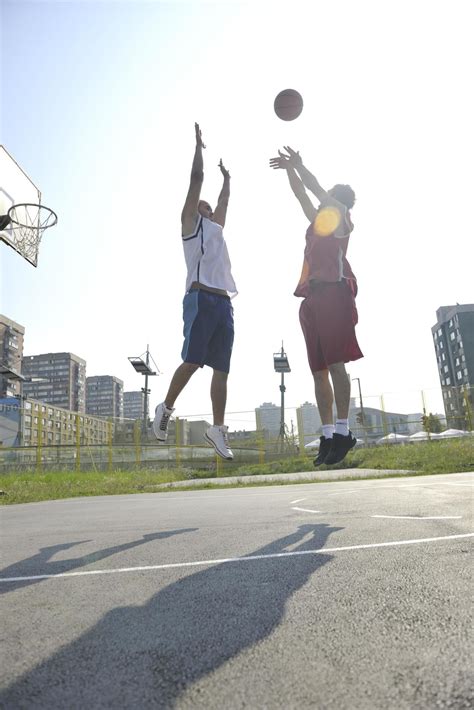 Streetball Game At Early Morning 12647269 Stock Photo At Vecteezy