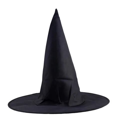 Halloween Black Witch Hat Harry Potter Pointed Hat Pure Black Spiked ...