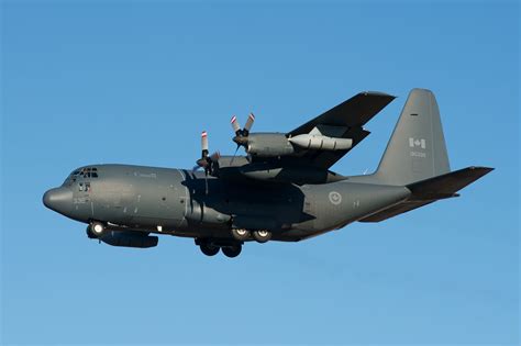 RCAF CC 130H T Refueling Tanker On Approach To Winnipeg Airport Air