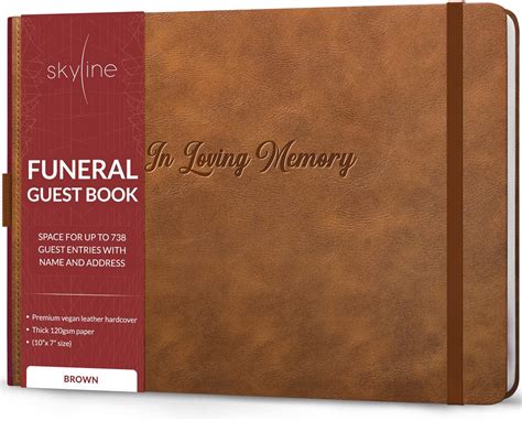 Amazon Skyline Funeral Guest Book For Memorial Funeral Services