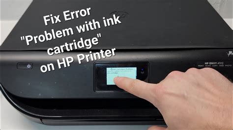 Problem With Ink Cartridge HP ENVY 4510 4512 4520 Fix Printer Error