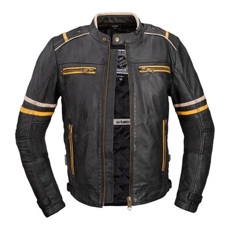 Mens Leather Motorcycle Jacket W TEC Traction InSPORTline