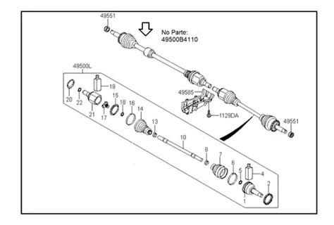 Flecha Homocinética Izq Completa Std Grand I10 15 19 Hyundai Envío gratis