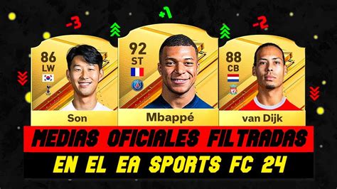 TODAS LAS MEDIAS OFICIALES FILTRADAS EN EL EA SPORTS FC 24 SUS CARTAS