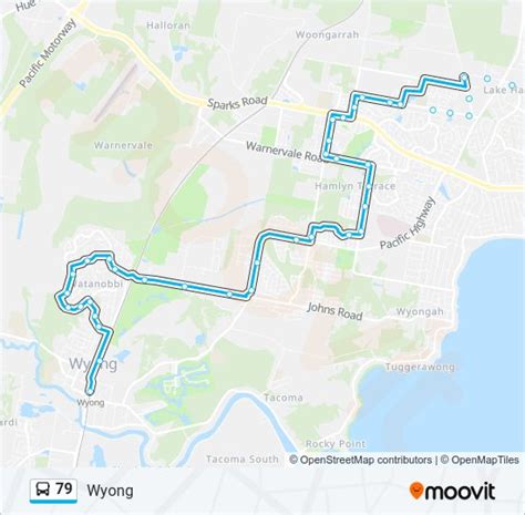 79 Route Schedules Stops And Maps Wyong Updated