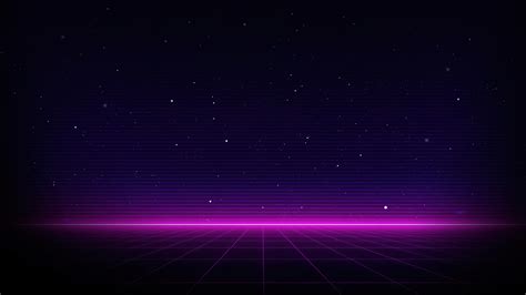 Outrun Wallpaper 4K, Neon, Dark background, Purple