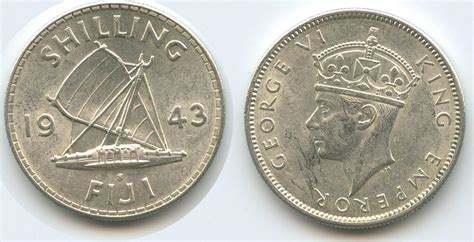 Fidschi One Shilling 1943 S G7580 Fiji King George VI Vorzüglich