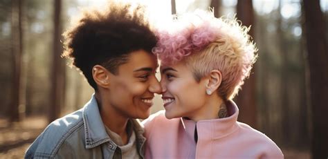 Premium Photo A Tender Moment Captured Between Two Black Lesbian Girls