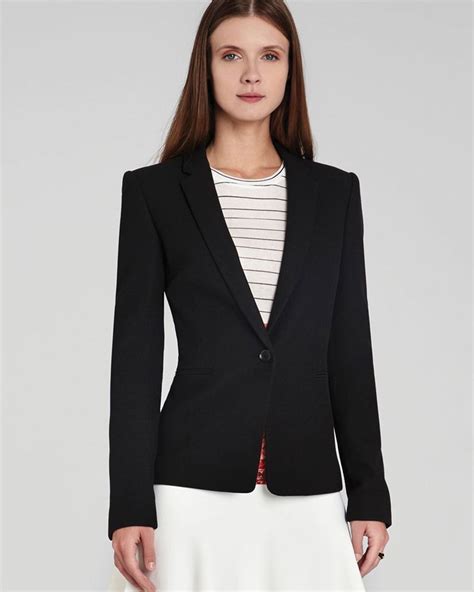 NWT BCBG MAX AZRIA BLACK KAMRYN SLIM CLASSIC BLAZER SZ M 320 EBay