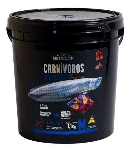 Nutricon Carnivoros Superficie M Balde 1 1kg Parcelamento Sem Juros