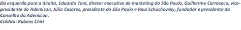 Ademicon é a nova patrocinadora do São Paulo Futebol Clube Portal da