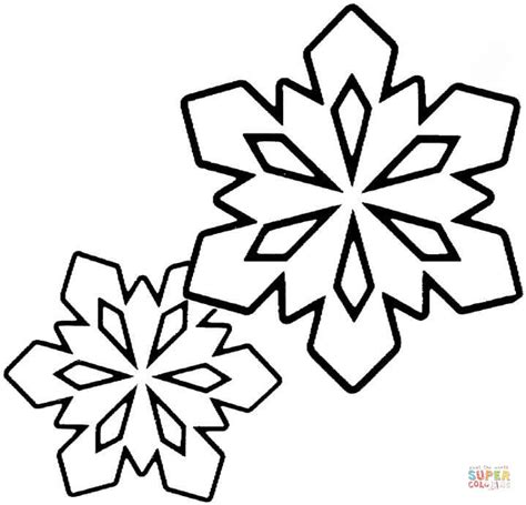 Two Little Snowflakes coloring page | Free Printable Coloring Pages