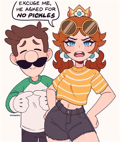 Luigi And Princess Daisy Mario And 2 More Drawn By Cremanata Danbooru