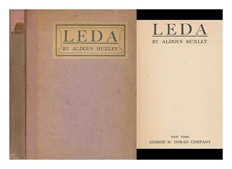 Huxley Aldous Leda Par Aldous Huxley Couverture