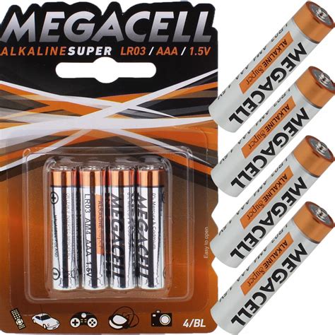 Baterie Alkaliczne Aaa Szt Megacell Lr V Bateria Paluszki Ma E