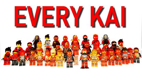 Every Lego Ninjago Kai Minifigure 2011 2021 Youtube