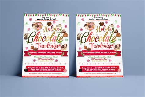 DIY Editable Holiday Chocolate Fundraiser Flyer, Christmas Candy Flyer ...