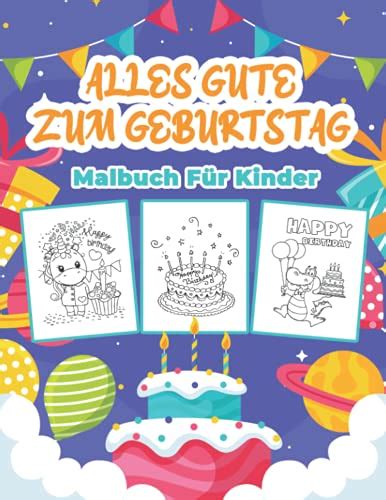 Alles Gute Zum Geburtstag Malbuch F R Kinder Gro E Geburtstag