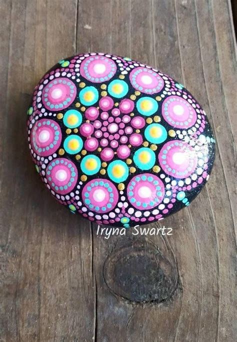 Mandala Style Painted Rock Mandala Stone Painted Rock | Etsy | Painted ...