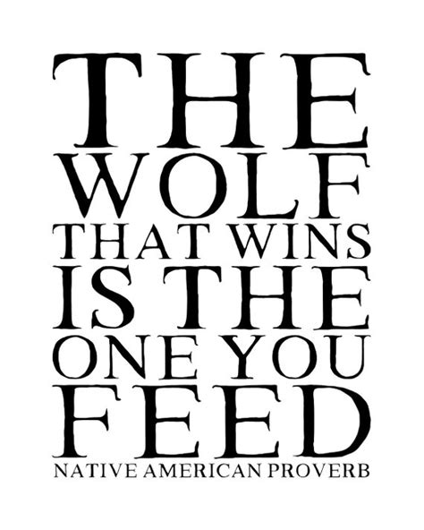 Native American Proverb The Wolf That Wins Unframed Poster Or Print Etsy American Proverbs