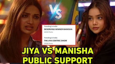 Bigg Boss Ott 2 Live Manisha Rani Vs Jiya Shankar Jiya Shankar Trend