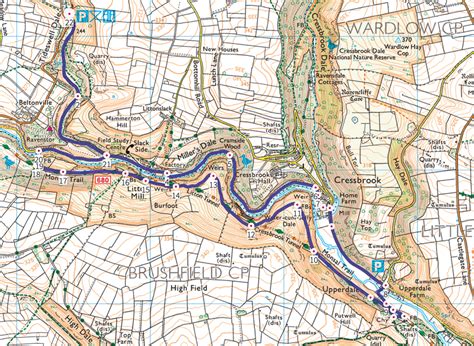 Tideswell Dale Millers Dale Monsal Trail Walk 7 Mile Route Peak