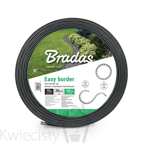 Obrzeże trawnikowe elastyczne EASY BORDER SET 40mm Grafit