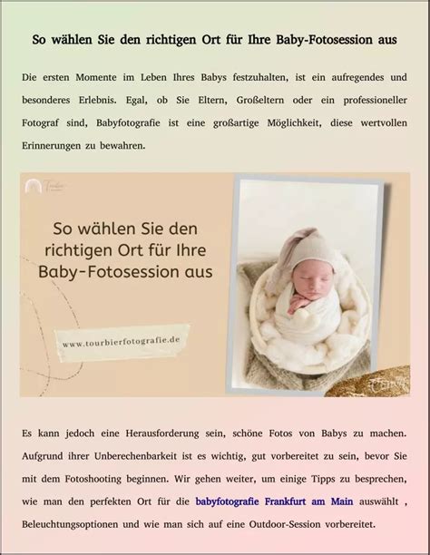 Ppt So W Hlen Sie Den Richtigen Ort F R Ihre Baby Fotosession Aus