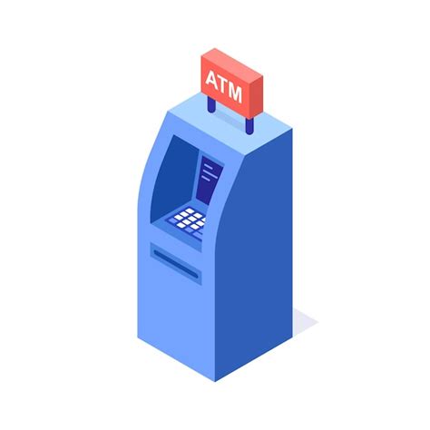 Premium Vector Atm Machine Isometric Illustration Vector